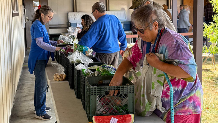 Trinity Baptist Church sponsors a food pantry for the community